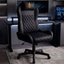 Ver imagem 2 de Cadeira Gamer Speed Ergonômica Escritório Home Office Preto e Dourado