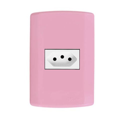 Conjunto com 1 Tomada 2p+t 10a 250v, Modular, com Placa 4x2 e Suporte