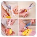 Ver imagem 4 de Kit Utensílios Cozinha 4 Peças: Faca, Tábua, Tesoura e Descascador:verde