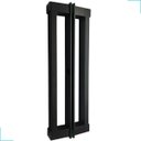 Ver imagem 1 de Puxador Porta Vidro sem Furo Colar - Preto 20cm Autocolante