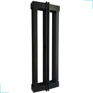 Puxador Porta Vidro sem Furo Colar - Preto 20cm Autocolante