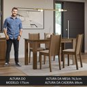 Ver imagem 4 de Conjunto Sala de Jantar Mesa Tampo de Vidro 4 Cadeiras Kiara Madesa