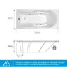 Banheira de Hidromassagem Capri Luxo 135x80x46cm - P3 - 110v - sem Aquecedor - Branco - 3