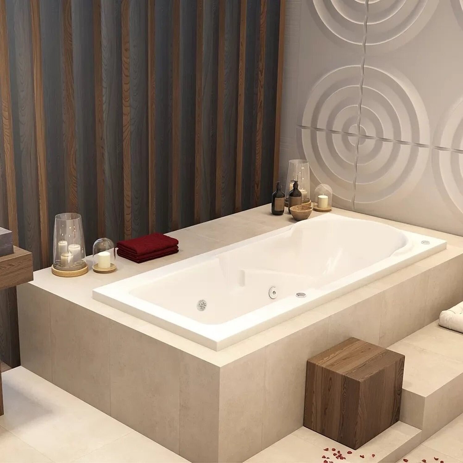 Banheira de Hidromassagem Capri Luxo 135x80x46cm - P3 - 110v - sem Aquecedor - Branco - 2