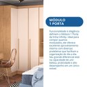 Ver mais imagens de Guarda-Roupa Modulado 1 Porta Infinity Marrom/Cedro/Blush Line