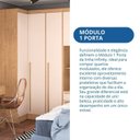 Ver mais imagens de Guarda-Roupa Modulado 1 Porta Infinity Marrom/Cedro/Blush