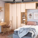 Ver imagem 7 de Guarda-Roupa Modulado 1 Porta Infinity Marrom/Cedro/Blush