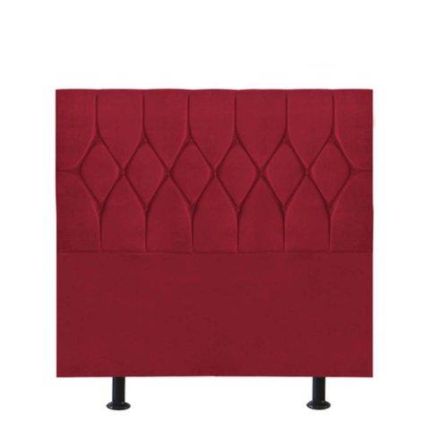 Cabeceira para Cama Box Solteiro 90 Cm Istambul:vermelha