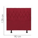 Ver imagem 2 de Cabeceira para Cama Box Solteiro 90 Cm Istambul:vermelha