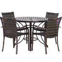 Ver imagem 1 de Mesa e Cadeiras Ascoli Para Jardim, Área externa, Churrasqueira Trama Original