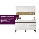 Ver imagem 6 de Kit Balcão de Pia com Tampo e Aereo 150 Cm 6 Portas 1 Gaveta Madrid - Supremo/supremo/cp-freijó