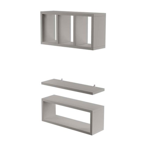 Kit Nichos Prateleiras França para Banheiro Decorativo Branco