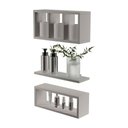 Ver imagem 3 de Kit Nichos Prateleiras França para Banheiro Decorativo Branco