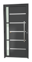 Ver imagem 1 de Porta Alumínio Lambril Miraggio c/Puxador D.Cinza 90 Brimak