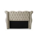 Ver imagem 2 de Cabeceira Cama Box Estofada Madeira Luxo Queen Size Safira:bege