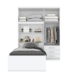 Guarda Roupa Solteiro 4 Portas 3 Gavetas London Casa 812 - 3 Guarda Roupa Solteiro 4 Portas 3 Gavetas London Casa 812 - 3