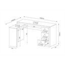 Ver imagem 4 de Escrivaninha/Mesa Escritório De Canto Multimóveis Vcr25011 Nogal Nogal