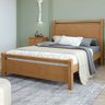 Cama de Casal Reali 100% Mdf Amêndoa Clean - Móveis Lopas - 1