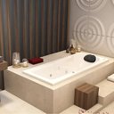 Ver imagem 1 de Banheira de Hidromassagem Capri Astra em Gel Coat Super Luxo 150x80x46cm - P6 - 110V - sem Aquecedor Branco