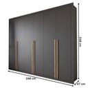 Ver imagem 5 de Guarda-roupa Casal Severo 6 Portas 6 Gavetas - Panorama Móveis