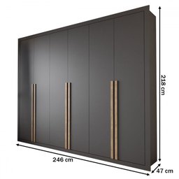Guarda-roupa Casal Severo 6 Portas 6 Gavetas - Panorama Móveis - 5