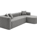 Ver imagem 5 de Sofá Orgânico Módulo Curvo Siena 2,6MTS Boucle Cinza - Vimont Moveis