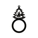 Ver imagem 1 de Porta Guardanapo Árvore de Natal Kit com 4 Peças 4,5cmx8,5cm - Cria Arte Laser Preto