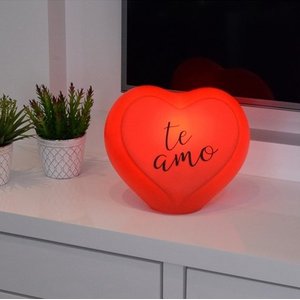 Luminária Coração Love You Led Polietileno