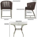 Ver imagem 2 de Mesa com 4 Cadeiras e Noronha Estofado 9 Trama Original Marrom