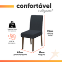 Ver imagem 5 de Conjunto de Mesa Sala de Jantar Athenas Redonda 1,03m 4 Cadeiras Trieste Cedro/off White/chumbo