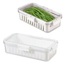 Ver imagem 1 de Cesto Organizador para Geladeira com Tampa - Empilhável e Versátil