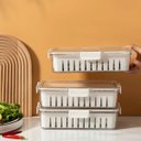 Ver mais imagens de Cesto Organizador para Geladeira com Tampa - Empilhável e Versátil