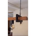 Ver imagem 3 de Lustre Rustico Estilo Industrial de Madeira