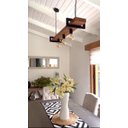 Ver imagem 2 de Lustre Rustico Estilo Industrial de Madeira