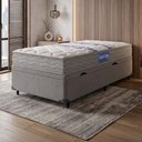 Ver imagem 2 de Cama Box Baú Colchão Solteiro Espuma D33 Guarda Costas Sleep 88x188x55cm Probel - Suporta até