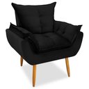 Ver imagem 5 de Kit 2 Poltronas Decorativa Opala Veludo Preto