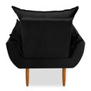 Ver imagem 2 de Kit 2 Poltronas Decorativa Opala Veludo Preto