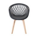 Ver imagem 3 de Kit 4 Cadeiras Web Wood Polipropileno para Sala Varanda e Área Gourmet