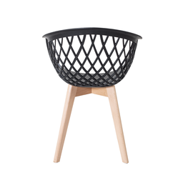 Kit 4 Cadeiras Web Wood Preto - 5