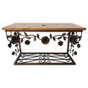 Ver imagem 5 de Bancada de Madeira e Ferro com Rosas em Verniz Para Banheiros Libertas Rosas Artesanato Bancada Rosa