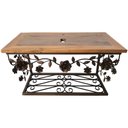 Ver imagem 3 de Bancada de Madeira e Ferro com Rosas em Verniz Para Banheiros Libertas Rosas Artesanato Bancada Rosa