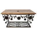 Ver mais imagens de Bancada de Madeira e Ferro com Rosas em Verniz Para Banheiros Libertas Rosas Artesanato Bancada Rosa