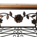 Ver imagem 6 de Bancada de Madeira e Ferro com Rosas em Verniz Para Banheiros Libertas Rosas Artesanato Bancada Rosa