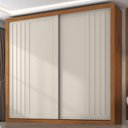 Ver imagem 2 de Guarda Roupa Casal 2 Portas de Correr 6 Gavetas Versale 241 cm Cinamomo Areia Zanz