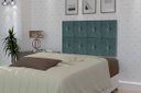 Ver imagem 1 de Painel de Cama Box Botão Solteiro 90 Elegance Cor Azul - Comprar Móveis em Casa