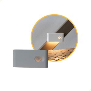 Balizador Noturno C/ Sensor de Movimento Led 2w Recarregável Branco