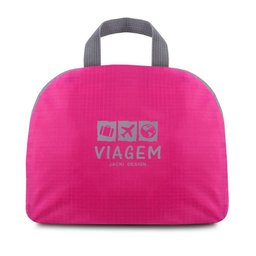 Mochila Dobrável para Viagem Estampa Lisa Jacki Design Fúcsia - 2