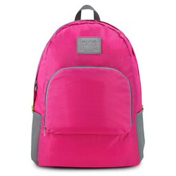 Mochila Dobrável para Viagem Estampa Lisa Jacki Design Fúcsia - 1