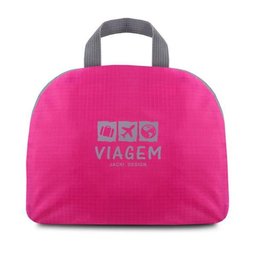 Mochila Dobrável para Viagem Estampa Lisa Jacki Design Fúcsia - 4