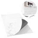 Ver imagem 1 de Kit 10 Placas Autocolantes Mármore Adesivo Vinílico Azulejo Branco Fosco 3d Brinovar